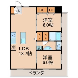 アルファライフ瓦町北の物件間取画像